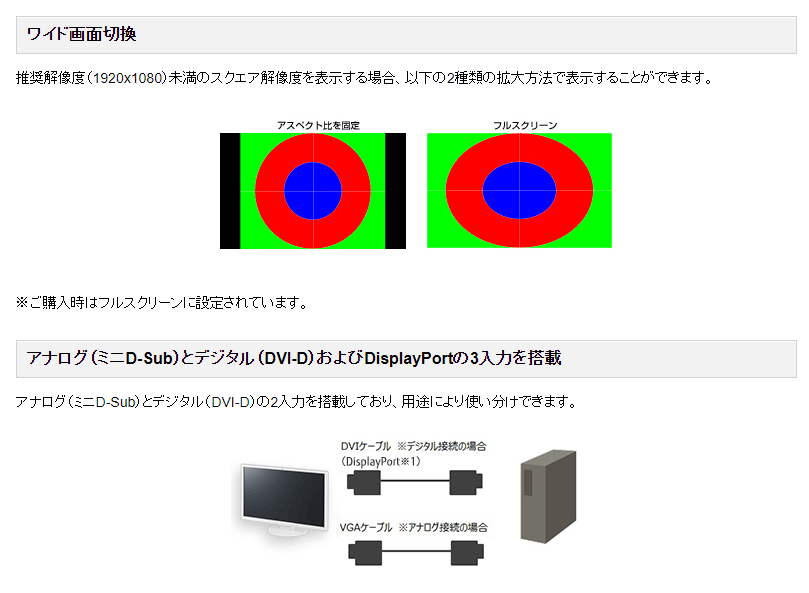 【中古モニター】21.5インチ メーカー FUJITSU 型番 VL-E22-8T 入力端子 D-Sub DVI Displayport 解像度 1920x1080 中古 液晶 モニター PC ディスプレイ