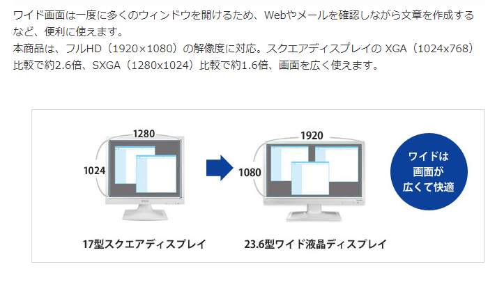 【中古モニター】23.6インチ メーカー I-ODATA 型番 LCD-AD242EB 入力端子 D-Sub DVI 解像度 1920x1080 中古 液晶 モニター PC ディスプレイ