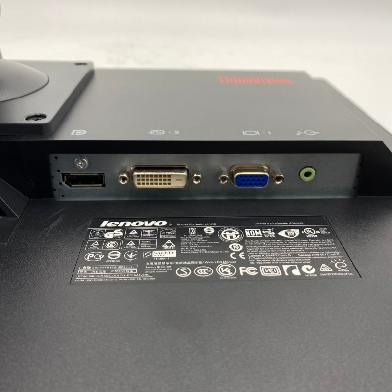 【中古モニター】22インチ メーカー LENOVO 型番 LT2252pwD 入力端子 DVI D-Sub Displayport 解像度 1680x1050 中古 液晶 モニター PC ディスプレイ