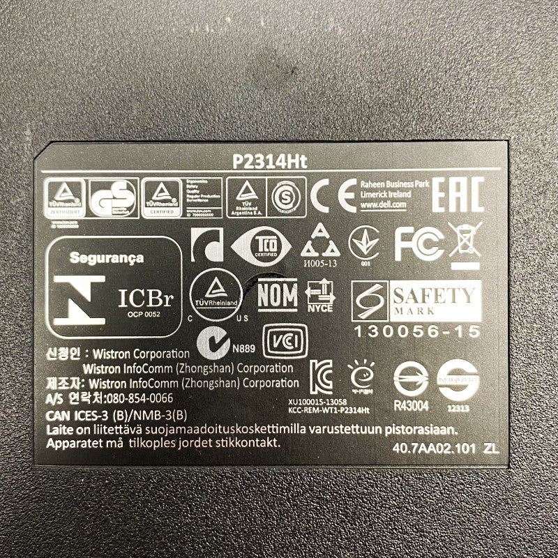 【中古モニター】23インチ メーカー DELL 型番 P2314HT 入力端子 DVI D-Sub Displayport 解像度 1920x1080 中古 液晶 モニター PC ディスプレイ