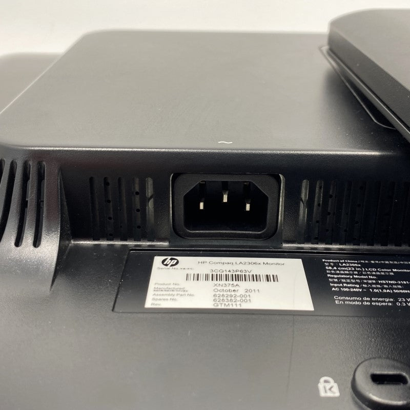 【中古モニター】23インチ メーカー HP 型番 LA2306X 入力端子 D-Sub DVI Displayport 解像度 1920x1080 中古 液晶 モニター PC ディスプレイ