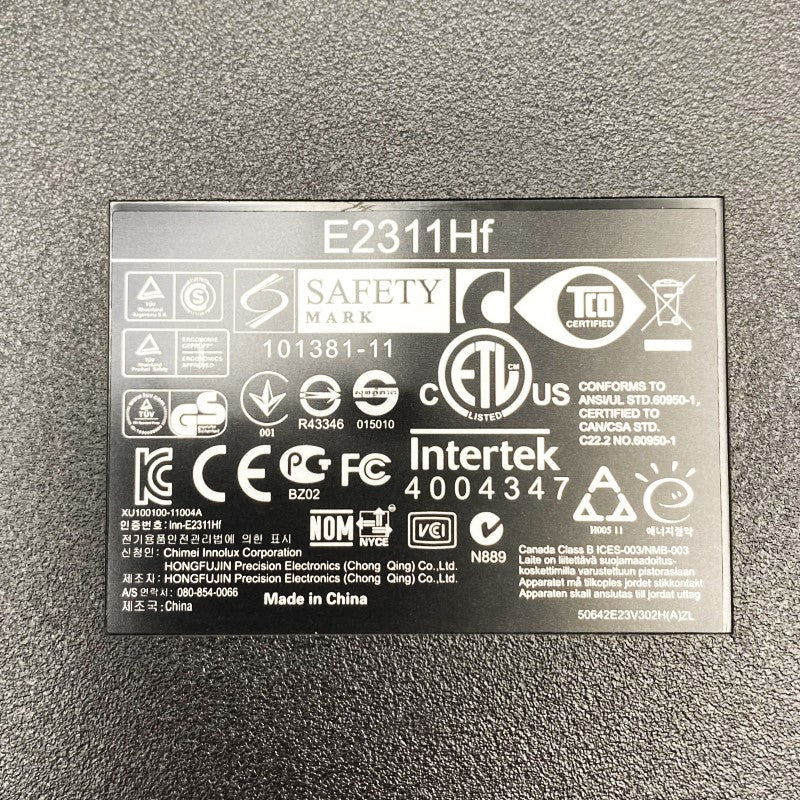 【中古モニター】23インチ メーカー DELL 型番 E2311H 入力端子 D-Sub DVI 解像度 1920x1080 中古 液晶 モニター PC ディスプレイ