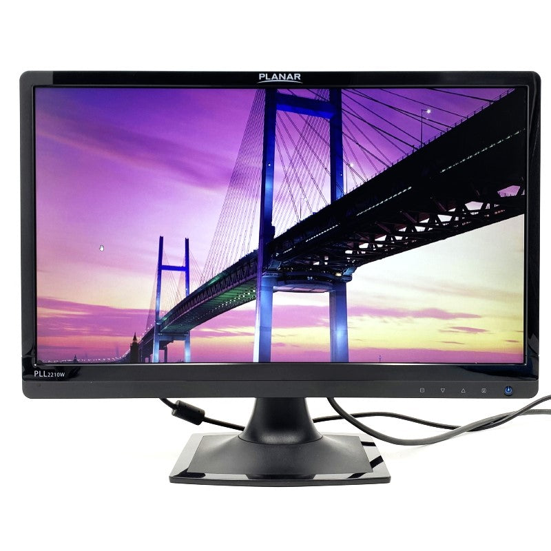 【中古モニター】22インチ メーカー PLANAR 型番 PLL2210W 入力端子 DVI D-Sub 解像度 1920x1080 中古 液晶 モニター PC ディスプレイ