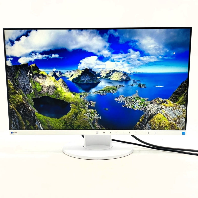 【中古モニター】23.8インチ メーカー EIZO 型番 EV2450-WT 入力端子 HDMI D-Sub DVI DisplayPort 解像度 1920x1080 中古 液晶 モニター PC ディスプレイ