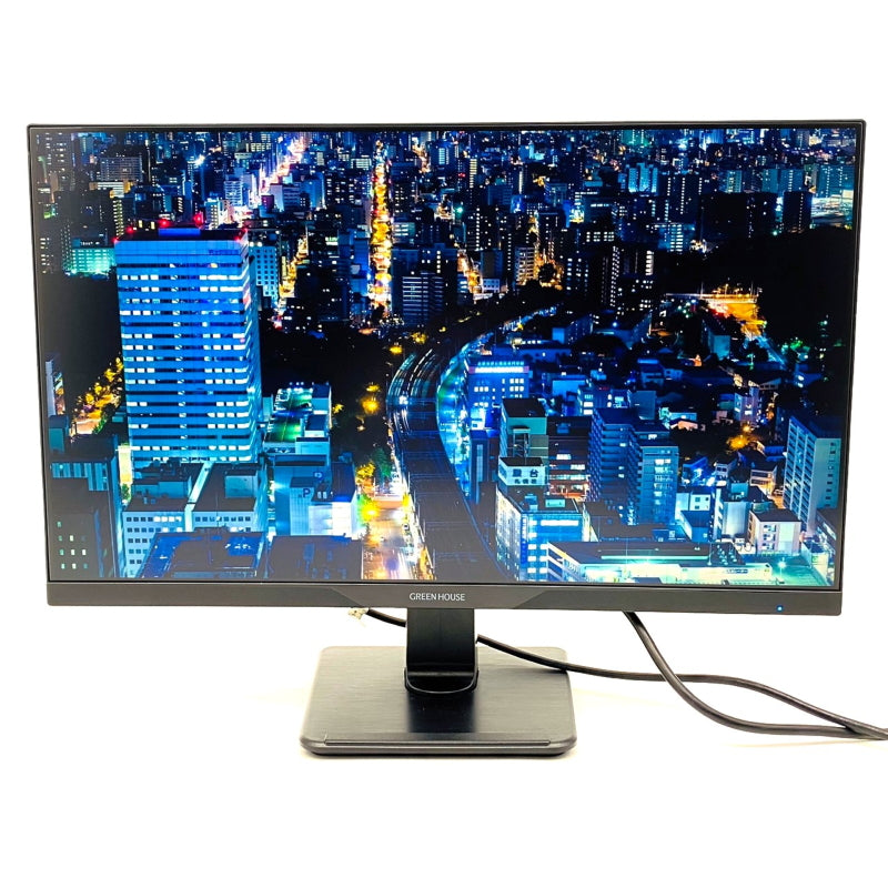 【中古モニター】23.8インチ メーカー GREENHOUSE 型番 GH-LCW24L-BK 入力端子 HDMI D-Sub Displayport  解像度 1920x1080 中古 液晶 モニター PC ディスプレイ