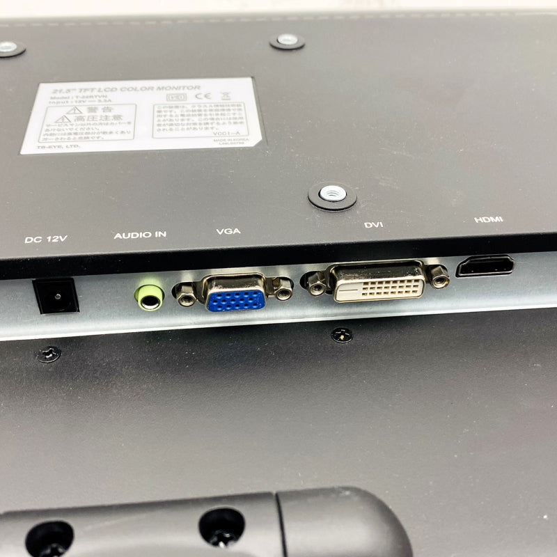 【中古モニター】21.5インチ メーカー TBEYE 型番 T22RTVN 入力端子 D-Sub DVI HDMI 解像度 1920x1080 中古 液晶 モニター PC ディスプレイ