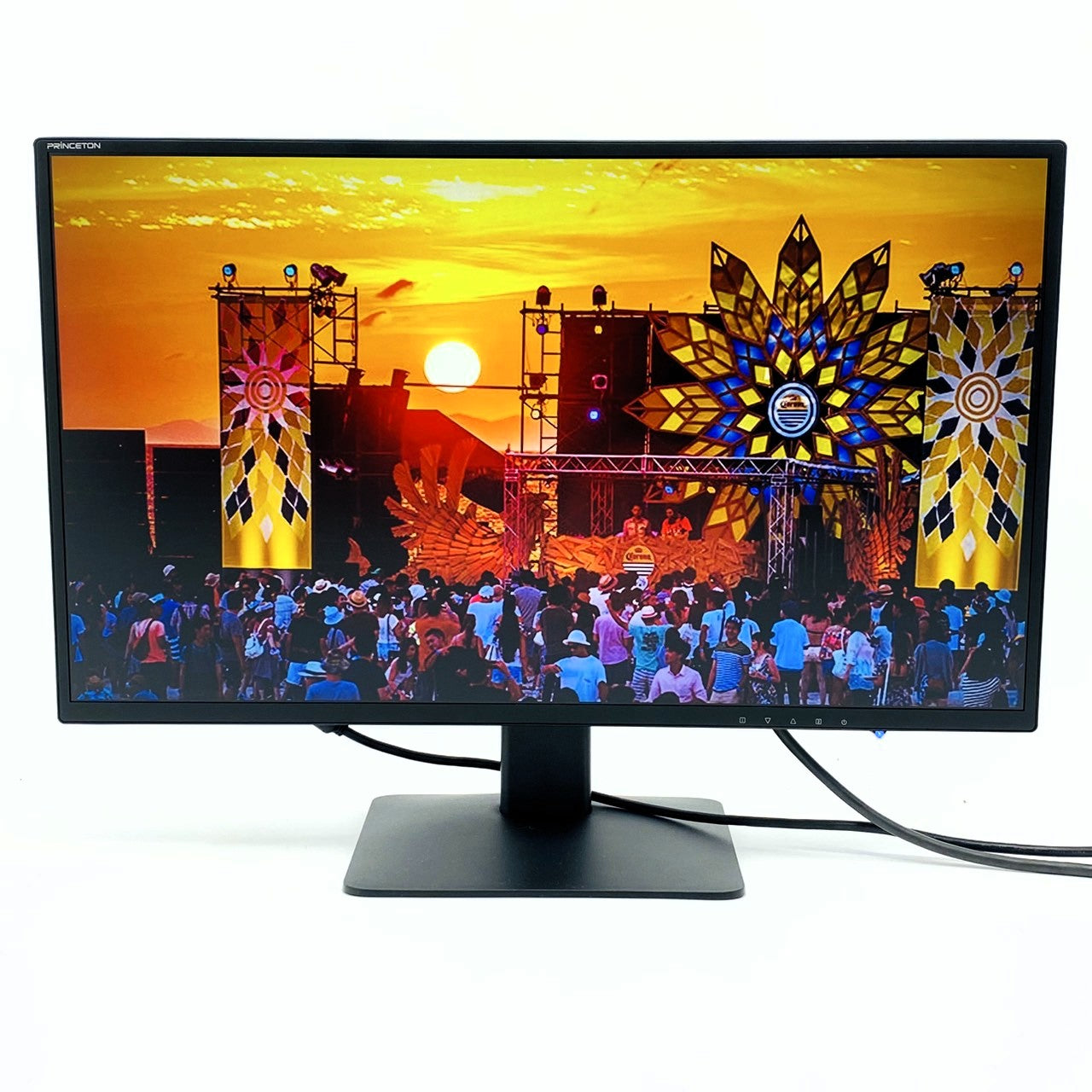 【中古モニター】23.8インチ メーカー PRINCETON 型番 PTFBLT-24W 入力端子 DVI D-Sub HDMI 解像度 1920x1080 Aランク 中古 液晶 モニター PC ディスプレイ