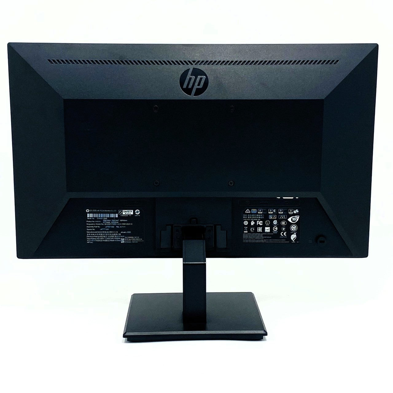 【中古モニター】21.5インチ メーカー HP 型番 P224 入力端子 D-Sub HDMI D-Port 解像度 1920x1080 Bランク 中古 液晶 モニター PC ディスプレイ