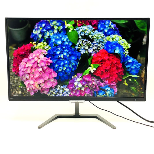 【中古モニター】23.6インチ メーカー PHILIPS 型番 246E7QDSB/11 入力端子 HDMI D-Sub  DVI 解像度 1920x1080 Bランク 中古 液晶 モニター PC ディスプレイ