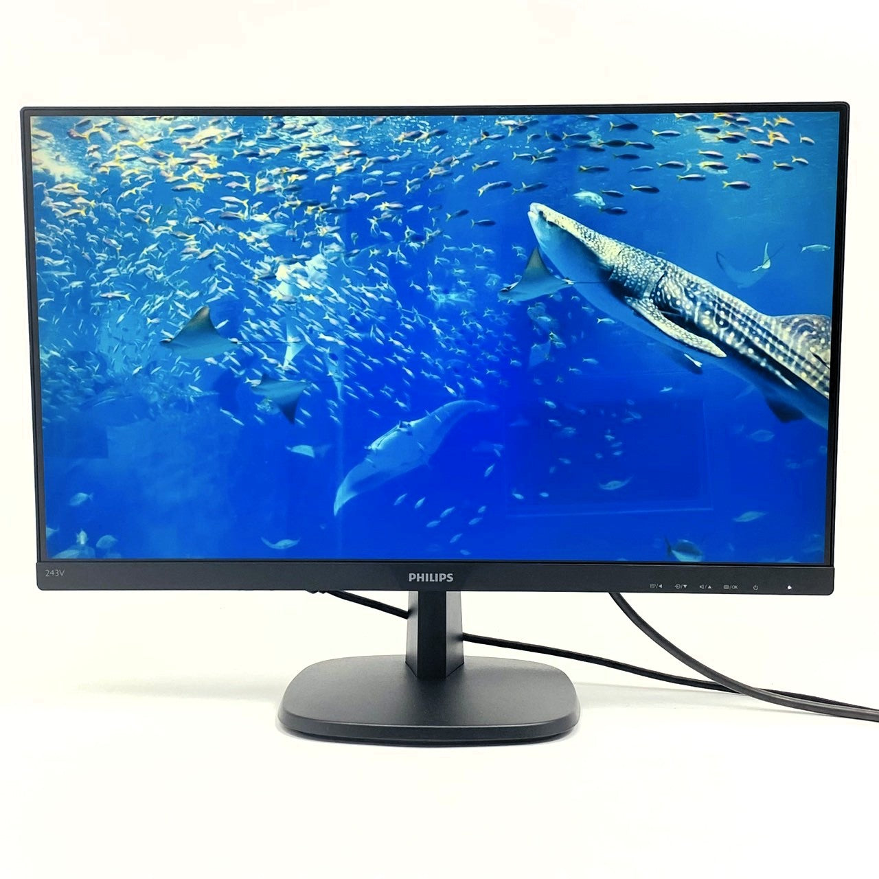 【中古モニター】23.8インチ メーカー PHILIPS 型番 243V7QJAB/11入力端子 D-Sub DisplayPort HDMI 解像度 1920x1080 Aランク 中古 液晶 モニター PC ディスプレイ
