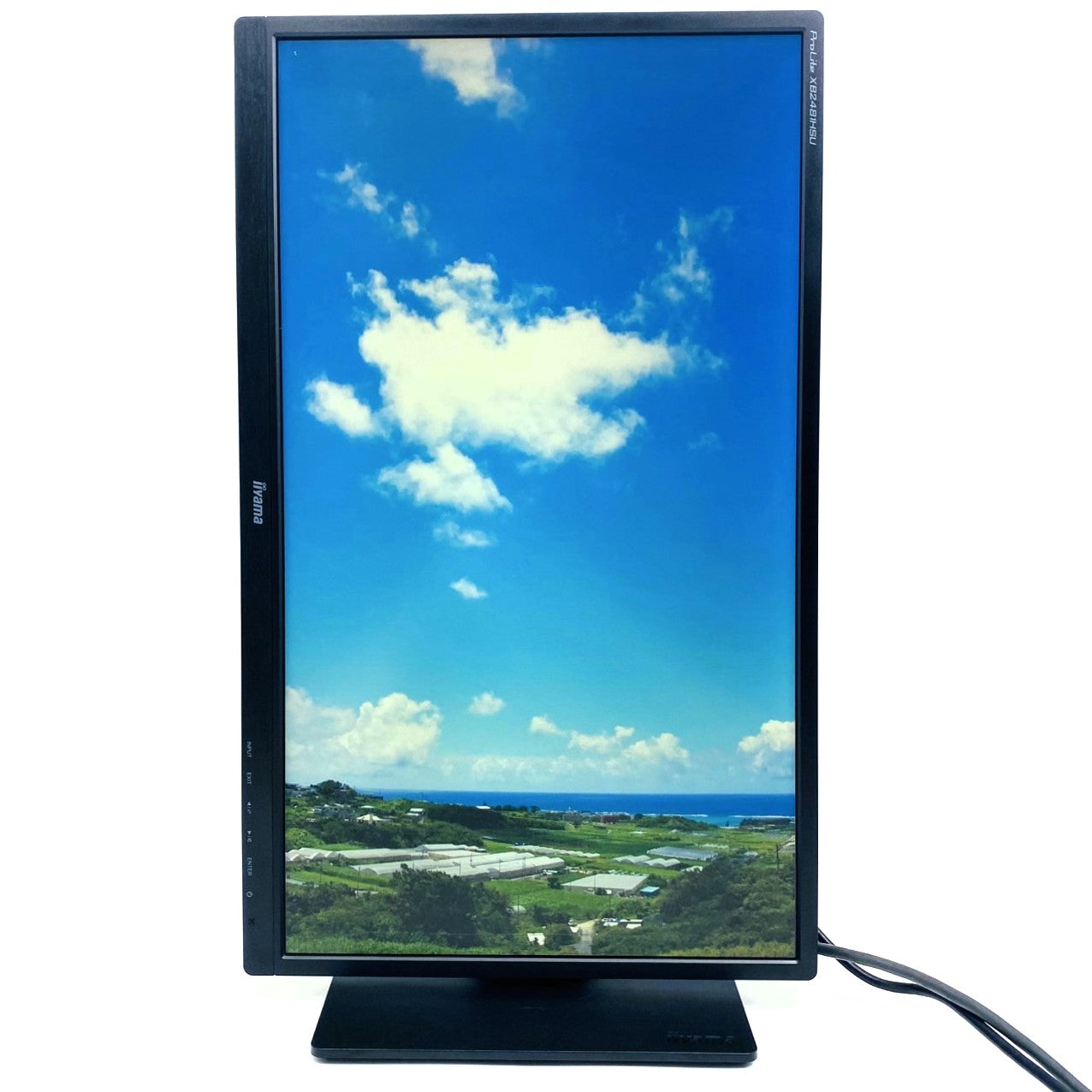 【中古モニター】23.8インチ メーカー iiyama 型番 XB2481HSU-B4 入力端子 HDMI D-Sub DisplayPort 解像度 1920x1080 Aランク 中古 液晶 モニター PC ディスプレイ