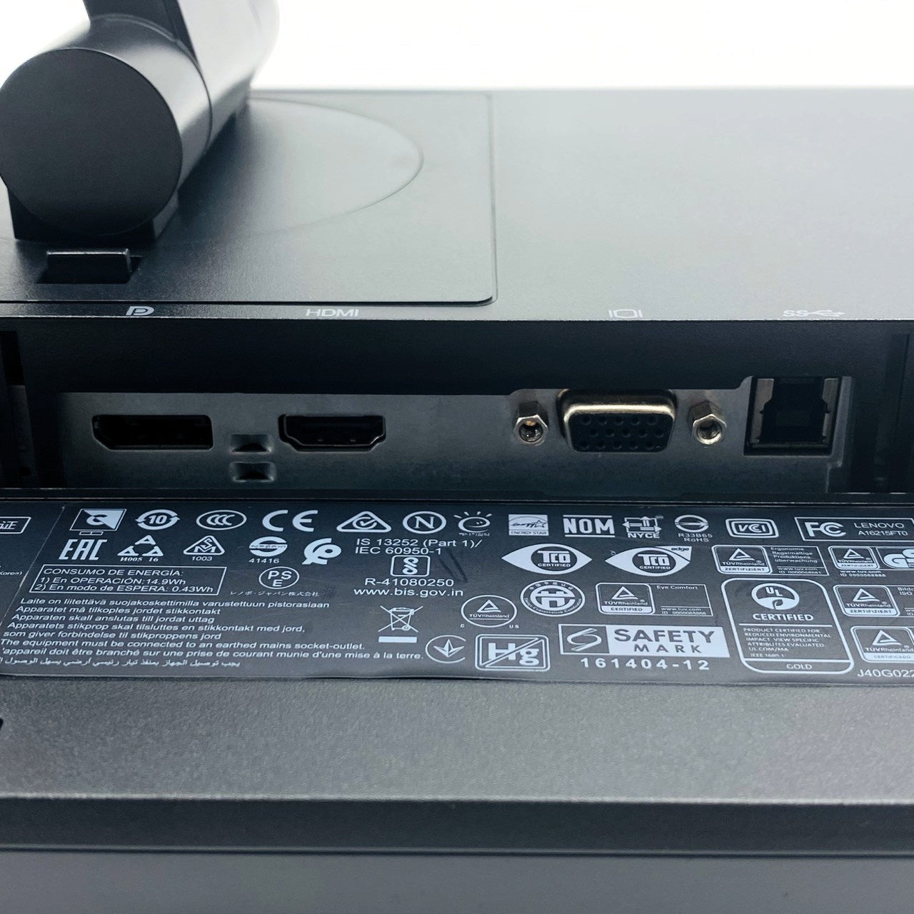 【中古モニター】21.5インチ メーカー Lenovo 型番 61A9-MAR1-WW ThinkVision T22i-10 入力端子D-Sub HDMI Displayport 解像度 1920x1080 Bランク 中古 液晶 モニター PC ディスプレイ