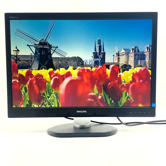 【中古モニター】24インチ メーカー PHILIPS 型番 240B4QPYEB-11 入力端子 DVI D-Sub DisplayPort 解像度 1920x1200 Aランク 中古 液晶 モニター PC ディスプレイ