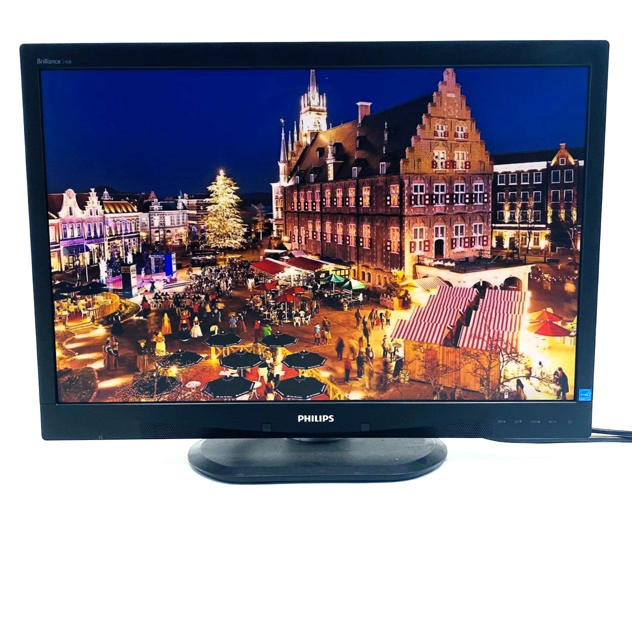 【中古モニター】24インチ メーカー PHILIPS 型番 240B4QPYEB-11 入力端子 DVI D-Sub DisplayPort 解像度 1920x1200 Cランク 中古 液晶 モニター PC ディスプレイ
