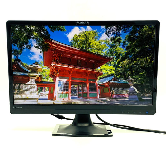 【中古モニター】21.5インチ メーカー PLANAR 型番 PLL2210W 入力端子 DVI D-Sub 解像度 1920x1080 Cランク 中古 液晶 モニター PC ディスプレイ