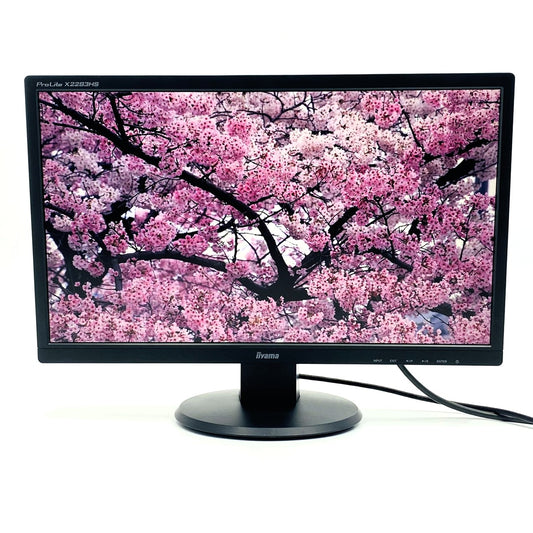 【中古モニター】21.5インチ メーカー iiyama 型番 X2283HS 入力端子 D-Sub HDMI DisplayPort 解像度 1920x1080 Aランク 中古 液晶 モニター PC ディスプレイ