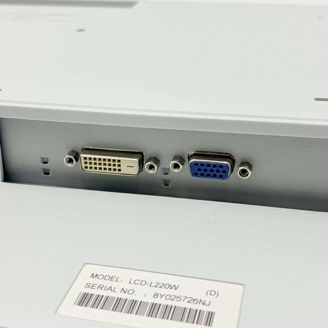 【中古モニター】21.5インチ メーカー NEC 型番 LCD-L220W 入力端子 D-Sub DVI 解像度 1920x1080 Aランク 中古 液晶 モニター PC ディスプレイ