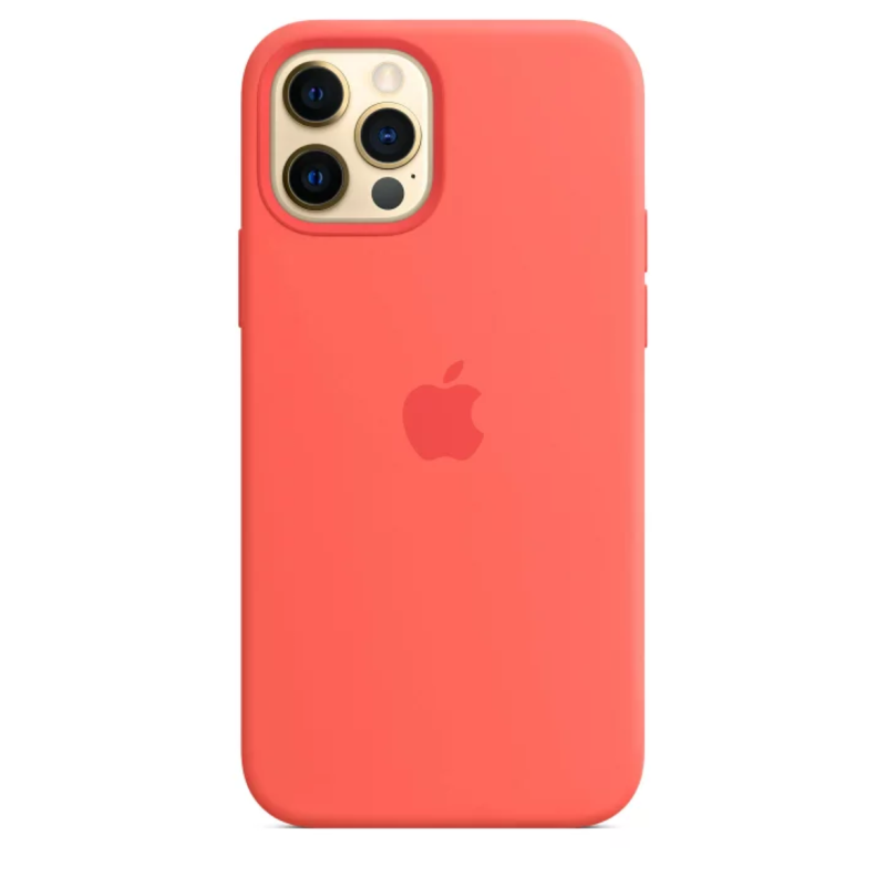 【Apple純正・新品】iPhone 12 Pro Max シリコンケース ピンクシトラス MagSafe対応