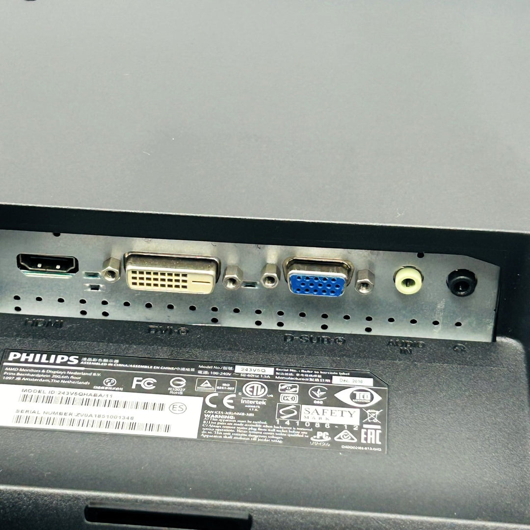 中古モニター】23.6インチ メーカー PHILIPS 型番 243V5QHABA/11 入力 