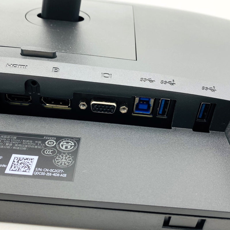 【中古モニター】22インチ メーカー DELL 型番 P2222HB 入力端子 D-Sub DisplayPort HDMI 解像度 1920x1080 中古 液晶 モニター PC ディスプレイ