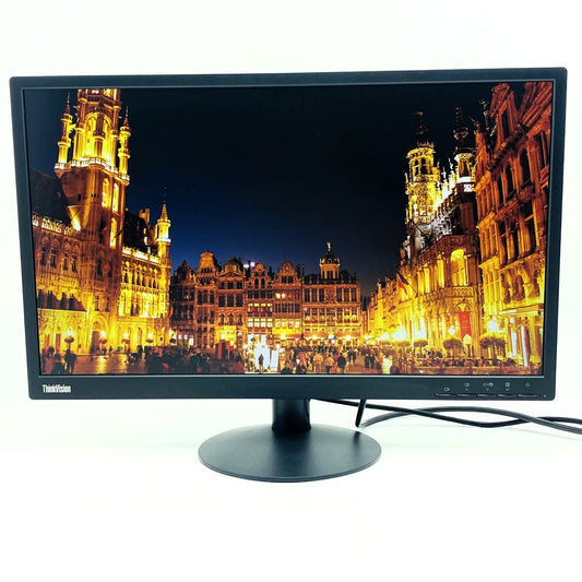 【中古モニター】23.8インチ メーカー Lenovo 型番 61B7-JAR6-WW 入力端子 D-Sub DisplayPort 解像度 1920x1080 Bランク 中古 液晶 モニター PC ディスプレイ