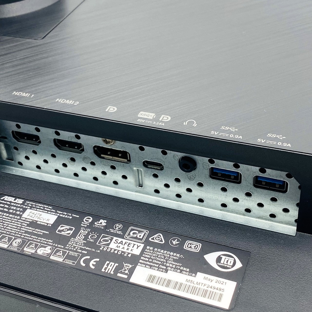 【中古モニター】27インチ メーカー ASUS 型番 ProArt Display PA279CV-R 入力端子 HDMI  DisplayPort USBType-C 解像度 3840×2160 Aランク 中古 液晶 モニター PC ディスプレイ