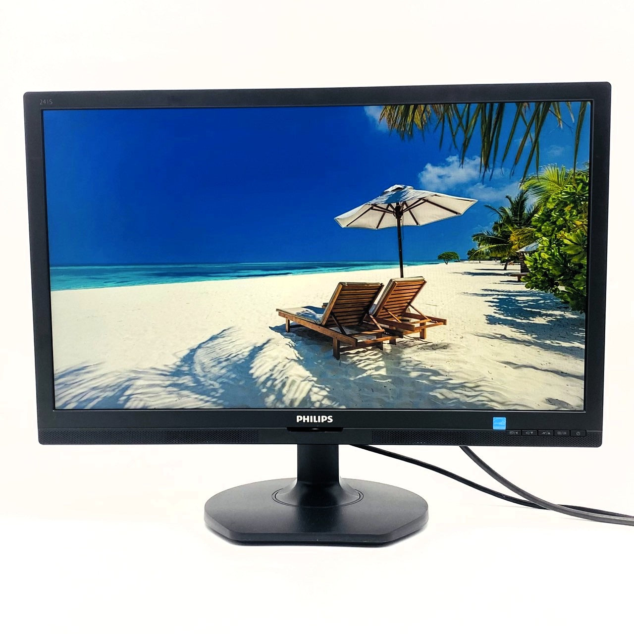 【中古モニター】23.8インチ メーカー PHILIPS 型番 241S6QHAB/11 入力端子 HDMI D-Sub DVI 解像度 1920x1080 Aランク 中古 液晶 モニター PC ディスプレイ