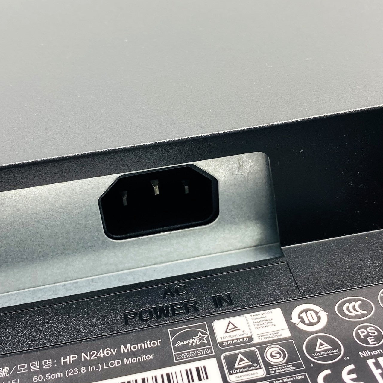 【中古モニター】23.8インチ メーカー HP 型番 N246V 入力端子 DVI D-Sub HDMI 解像度 1920x1080 Cランク 中古 液晶 モニター PC ディスプレイ