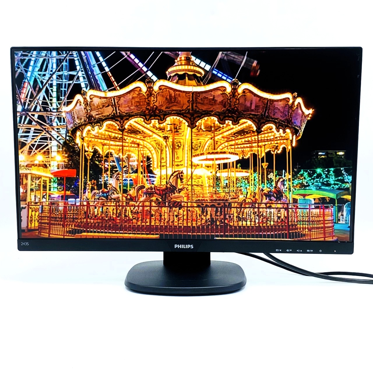【中古モニター】23.8インチ メーカー PHILIPS 型番 243S7EJMB/11 入力端子 HDMI D-Sub DisplayPort 解像度 1920x1080 Cランク 中古 液晶 モニター PC ディスプレイ