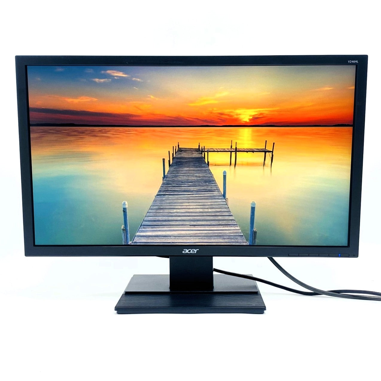 【中古モニター】24インチ メーカー Acer 型番 V246HL 入力端子 D-Sub  DVI 解像度 1920x1080 Aランク 中古 液晶 モニター PC ディスプレイ