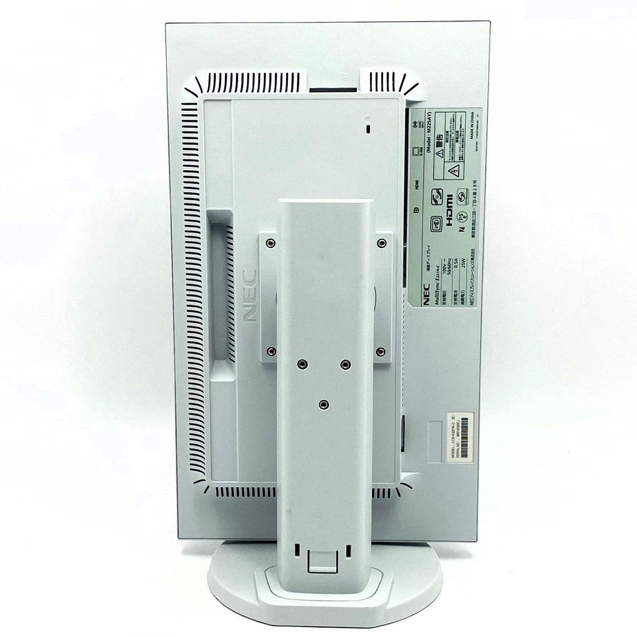 【中古モニター】21.5インチ メーカー NEC 型番 LCD-E221N 入力端子 D-Sub DisplayPort HDMI 解像度 1920x1080 Cランク 中古 液晶 モニター PC ディスプレイ