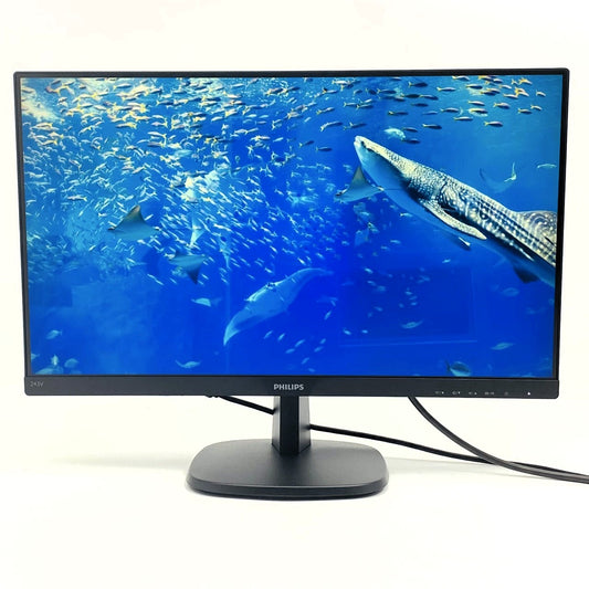 【中古モニター】23.8インチ メーカー PHILIPS 型番 243V7QJAB/11入力端子 D-Sub DisplayPort HDMI 解像度 1920x1080 Aランク 中古 液晶 モニター PC ディスプレイ
