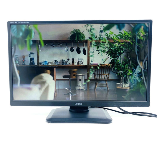 【中古モニター】23.8インチ メーカー iiyama 型番 XB2481HSU-B1 入力端子 HDMI D-Sub DVI 解像度 1920x1080 Aランク 中古 液晶 モニター PC ディスプレイ