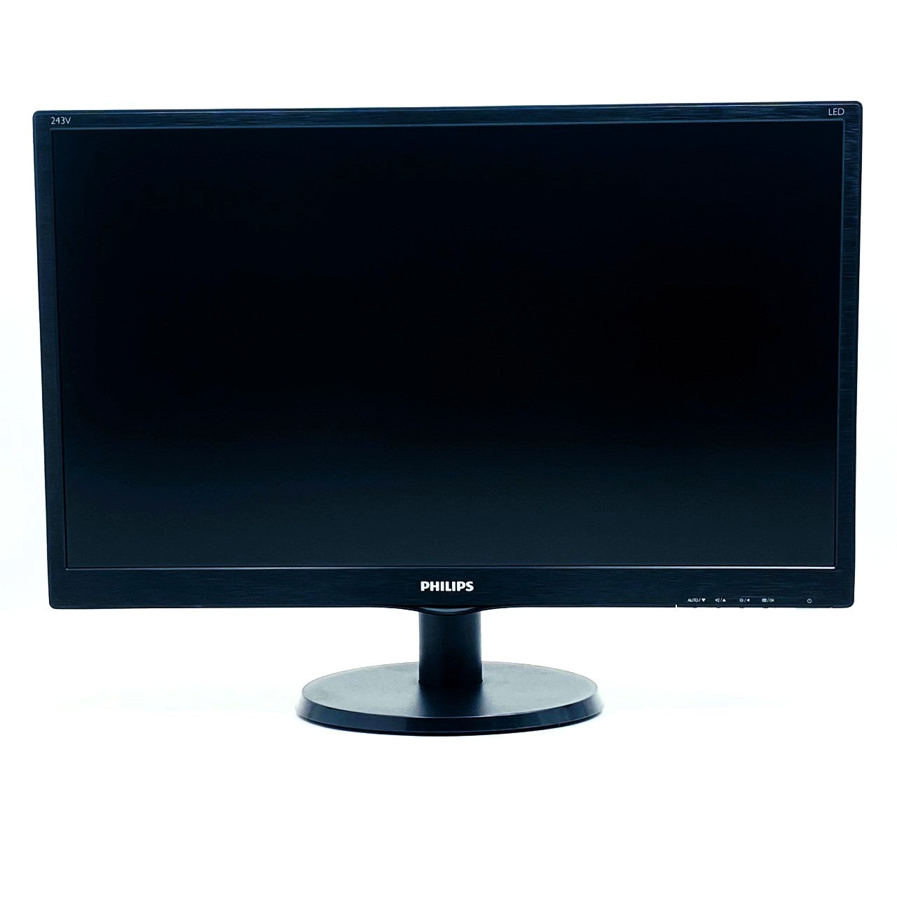 【中古モニター】23.6インチ メーカー PHILIPS 型番 243V5QHABA/11 入力端子 HDMI D-Sub DVI 解像度 1920x1080 Bランク 中古 液晶 モニター PC ディスプレイ