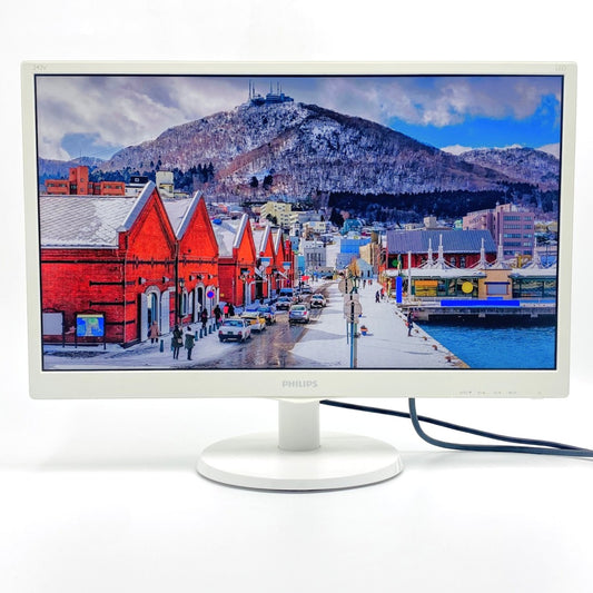 【中古モニター】23.6インチ メーカー PHILIPS 型番 243V5QHAWA-11 入力端子 DVI D-Sub HDMI 解像度 1920x1080 Aランク 中古 液晶 モニター PC ディスプレイ