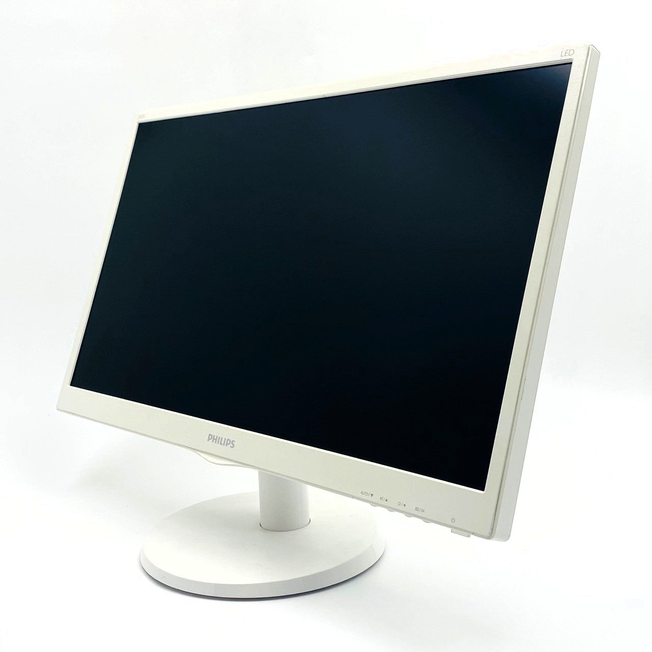 【中古モニター】23.6インチ メーカー PHILIPS 型番 243V5QHAWA-11 入力端子 DVI D-Sub HDMI 解像度 1920x1080 Aランク 中古 液晶 モニター PC ディスプレイ