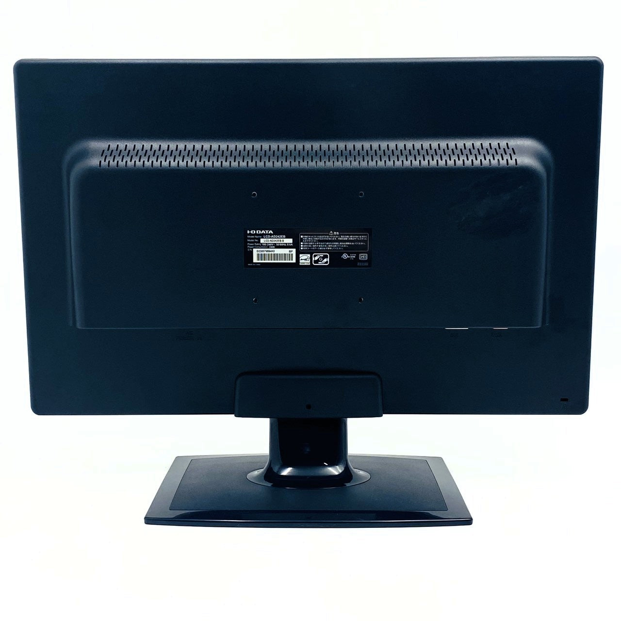 【中古モニター】23.6インチ メーカー I-ODATA 型番 LCD-AD242EB-B 入力端子 D-Sub DVI 解像度 1920x1080 Cランク 中古 液晶 モニター PC ディスプレイ