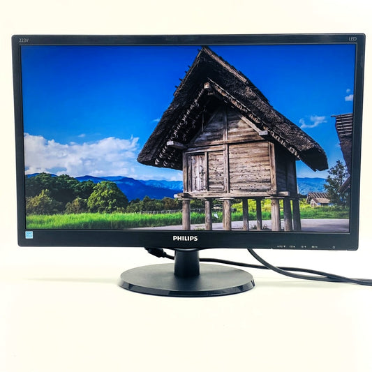 【中古モニター】21.5インチ メーカー PHILIPS 型番 223V5LHSB11 入力端子 D-Sub HDMI 解像度 1920x1080 Bランク 中古 液晶 モニター PC ディスプレイ