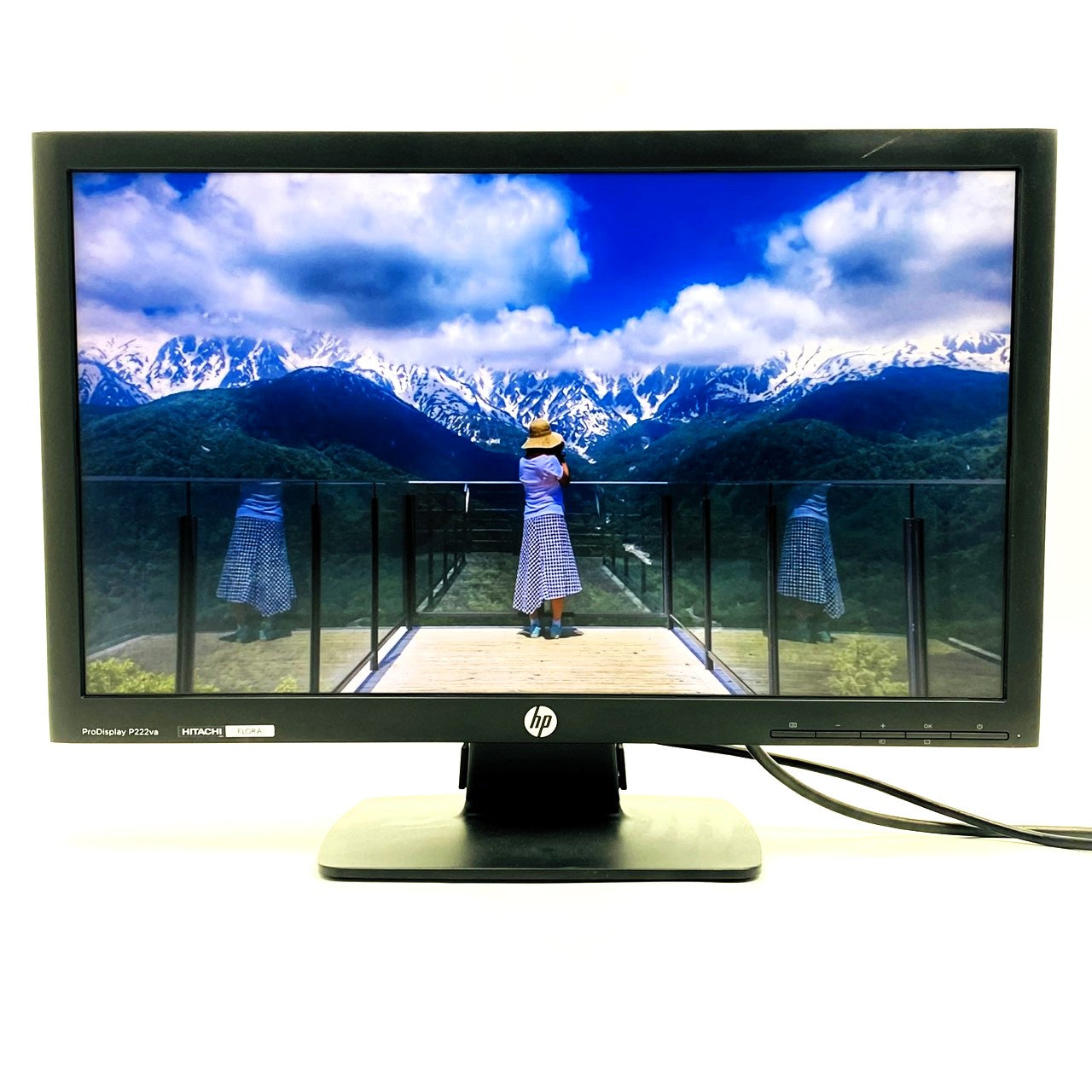 【中古モニター】21.5インチ メーカー HP 型番 P222va 入力端子 D-Sub DisplayPort 解像度 1920x1080 Aランク 中古 液晶 モニター PC ディスプレイ