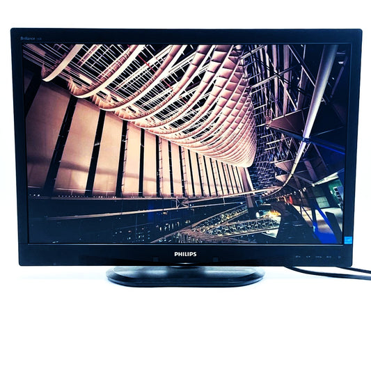 【中古モニター】24インチ メーカー PHILIPS 型番 240B4QPYEB-11 入力端子 DVI D-Sub DisplayPort 解像度 1920x1200 Bランク 中古 液晶 モニター PC ディスプレイ