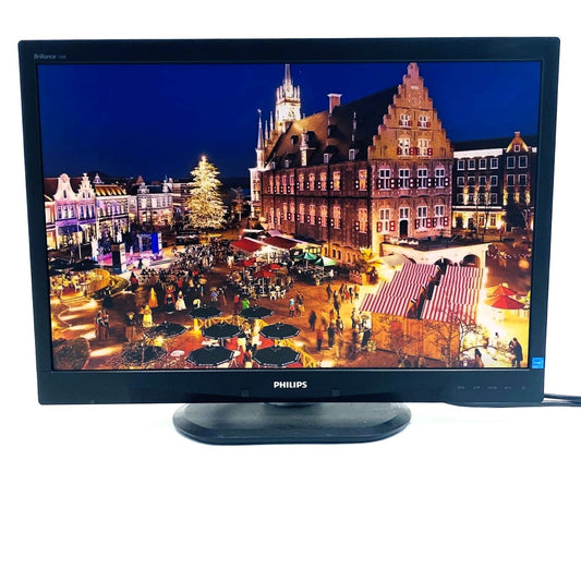 【中古モニター】24インチ メーカー PHILIPS 型番 240B4QPYEB-11 入力端子 DVI D-Sub DisplayPort 解像度 1920x1200 Cランク 中古 液晶 モニター PC ディスプレイ