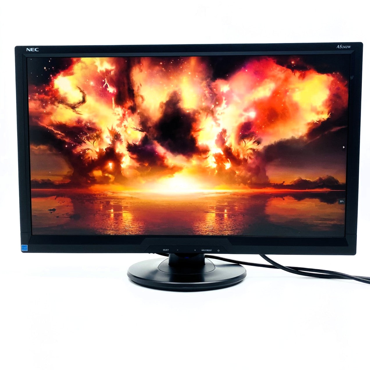 【中古モニター】23.6インチ メーカー NEC 型番 LCD-AS242W-BK 入力端子 DVI D-sub 解像度 1920x1080 Cランク 中古 液晶 モニター PC ディスプレイ