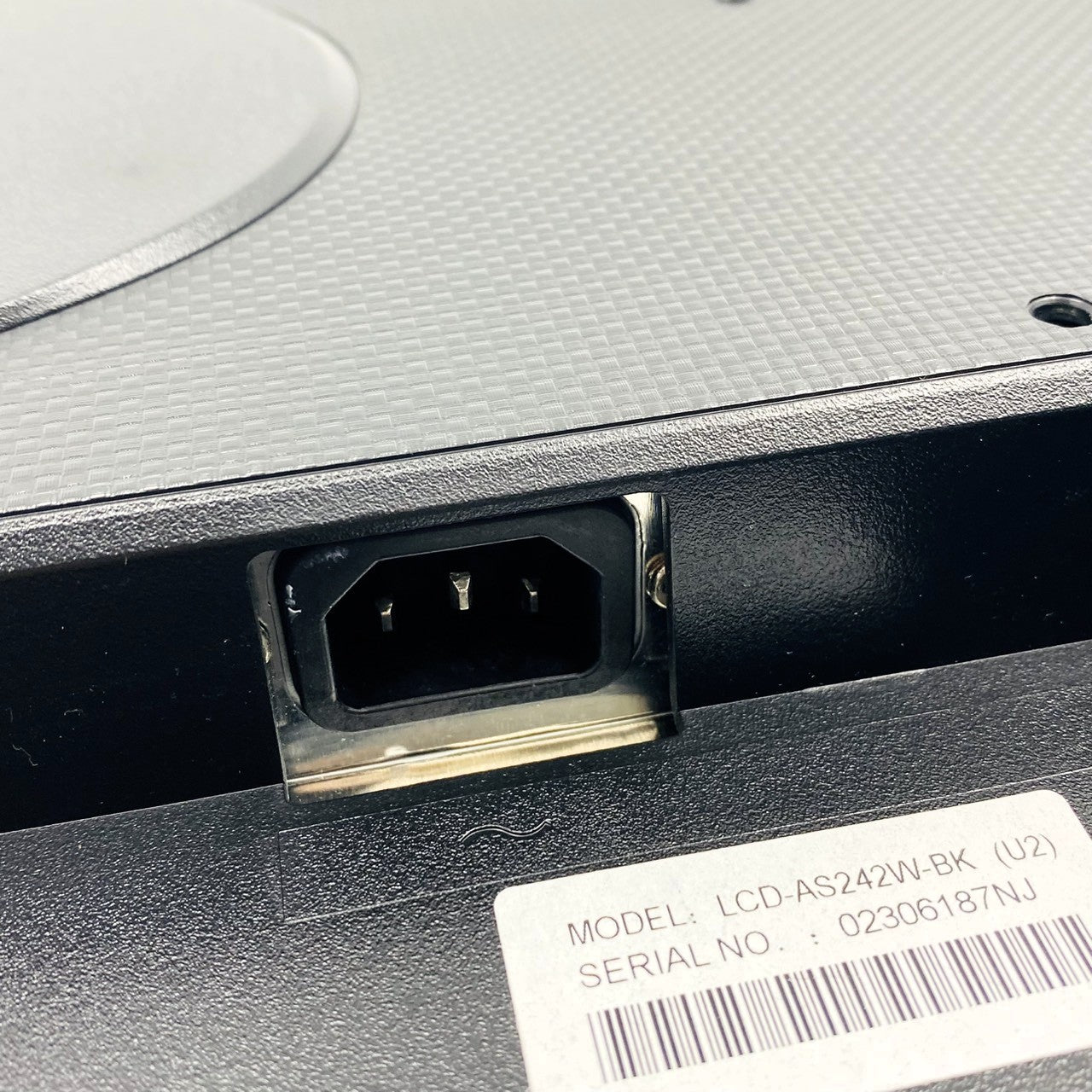 【中古モニター】23.6インチ メーカー NEC 型番 LCD-AS242W-BK 入力端子 DVI D-sub 解像度 1920x1080 Cランク 中古 液晶 モニター PC ディスプレイ