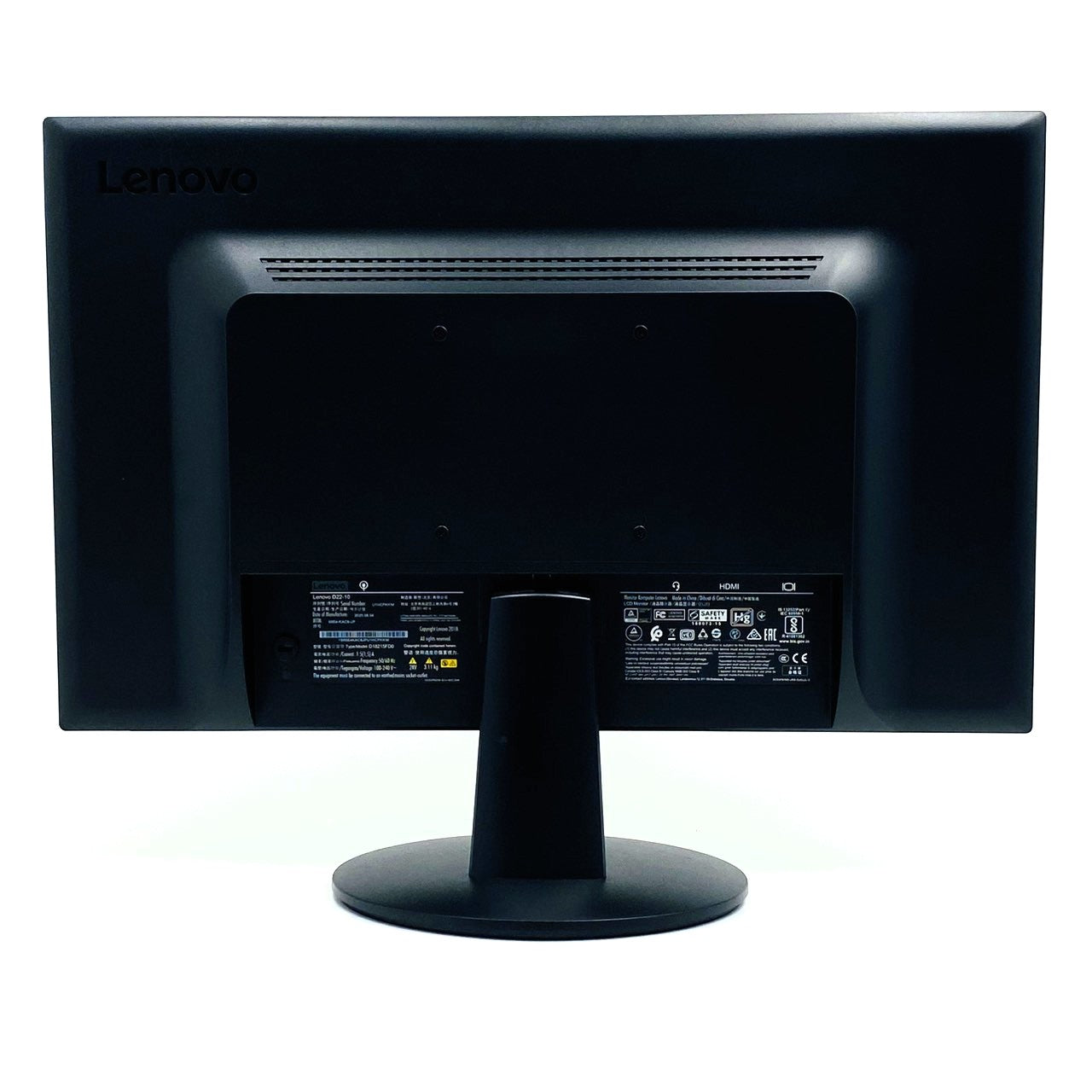 【中古モニター】21.5インチ メーカー Lenovo 型番 65E4-KAC6-WW 入力端子 HDMI D-Sub 解像度 1920x1080 Aランク 中古 液晶 モニター PC ディスプレイ