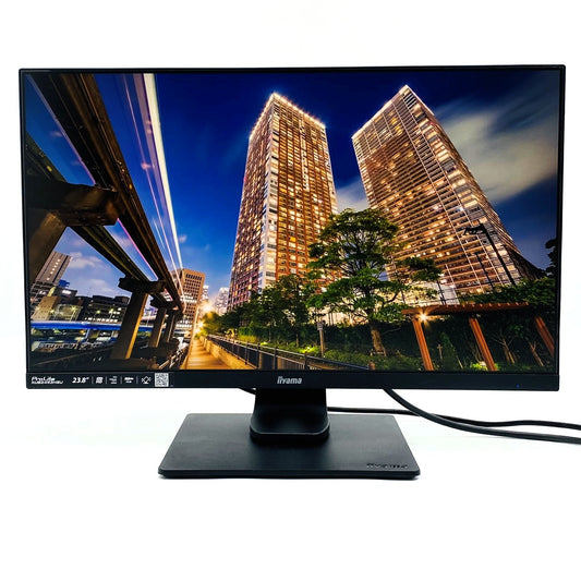 【中古モニター】23.8インチ メーカー iiyama 型番 XUB2493HSU-B1 入力端子 HDMI D-Sub Displayport 解像度 1920x1080 Aランク 中古 液晶 モニター PC ディスプレイ