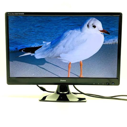 【中古モニター】21.5インチ メーカー iiyama 型番 PL2273HDS-B1 入力端子 HDMI D-Sub DVI 解像度 1920x1080 Bランク 中古 液晶 モニター PC ディスプレイ