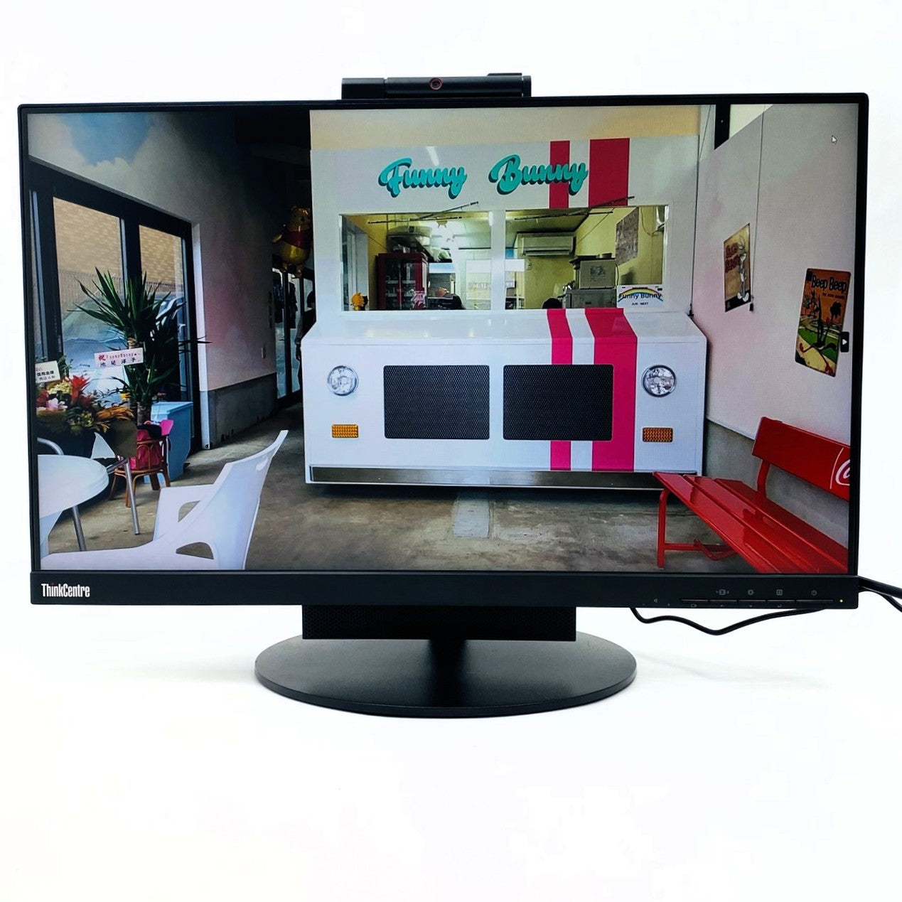 【中古モニター】23.8インチ メーカー Lenovo 型番 ThinkCentre Tiny-in-One 24 10QY-PAR1-WW 入力端子 Displayport 解像度 1920x1080 Cランク 中古 液晶 モニター PC ディスプレイ