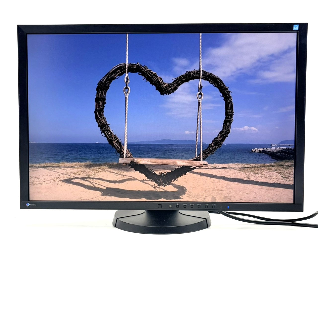 【中古モニター】24.1インチ メーカー EIZO 型番 EV2436W 入力端子 D-Sub DVI DisplayPort 解像度 1920x1200 Cランク 中古 液晶 モニター PC ディスプレイ