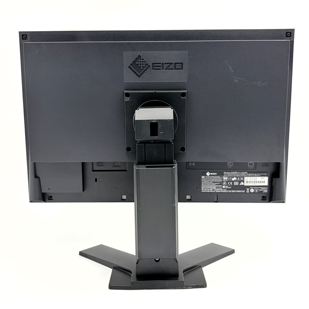 【中古モニター】22インチ メーカー EIZO 型番 S2242W 入力端子 D-Sub DVI 解像度 1920x1200 Bランク 中古 液晶 モニター PC ディスプレイ