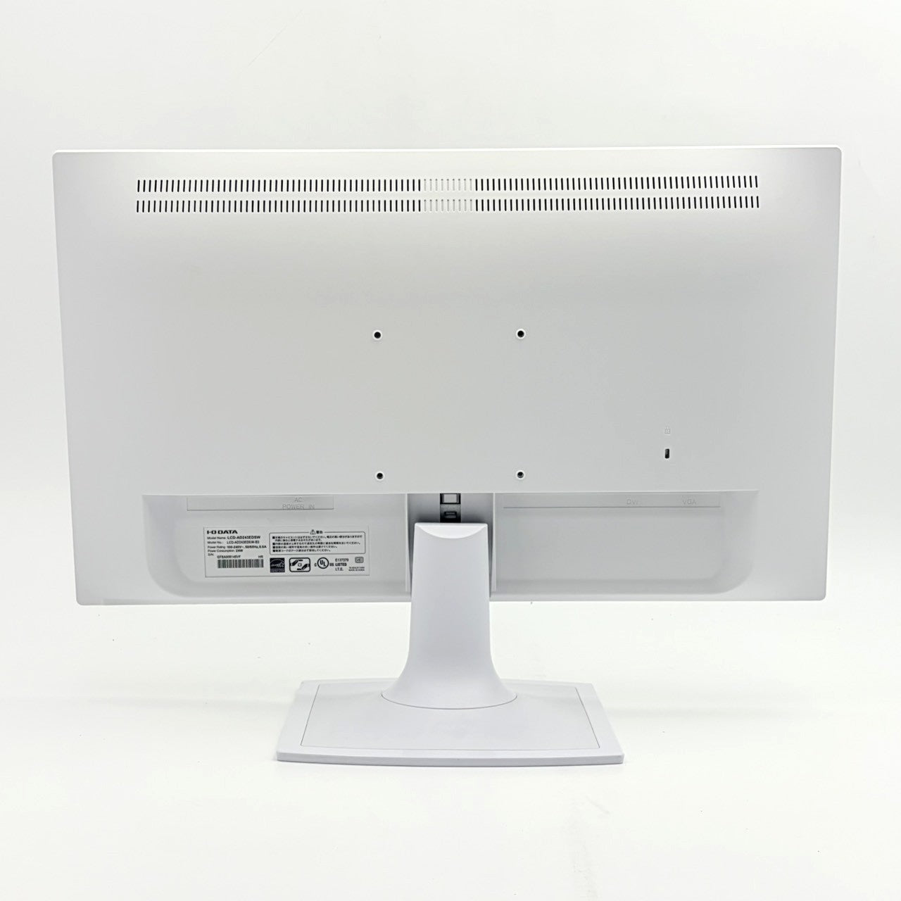 【中古モニター】23.8インチ メーカー I-ODATA 型番 LCD-AD243EDSW 入力端子 DVI D-Sub 解像度 1920x1080  Aランク 中古 液晶 モニター PC ディスプレイ